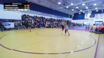 100 lbs Semifinal - Reighlene Valdez, Poly/Long Beach vs Destiny Huitron, Arroyo