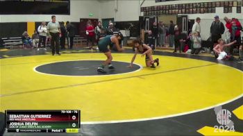 76 lbs Cons. Semi - Sebastian Gutierrez, Red Wave Wrestling vs Joshua Delfin, Lion Of Judah Wrestling Academ