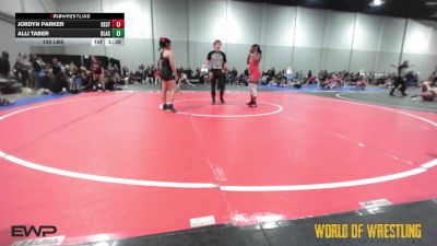 130 lbs Rr Rnd 4 - Jordyn Parker, Best Trained 7-12 2 vs Alli Taber, Black Widows 7-12