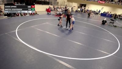 Elementary - 68 lbs Jaxon Liffrig, Kasson-Mantorville vs Brettly Steffensen, Flat Earth