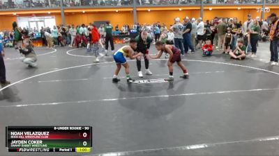 90 lbs Round 1 - Jayden Coker, Swamp Rabbit Wrestling vs Noah Velazquez, Rock Hill Wrestling Club