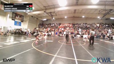 138 lbs Rr Rnd 2 - Blaike Ivie, Salina Wrestling Club vs Libberty Drake, Lady Outlaw Wrestling Academy