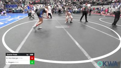 132 lbs Quarterfinal - Blake Hornberger, Perkins vs Landon Rogers, Deer Creek Wrestling Club