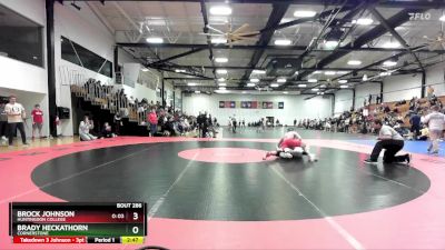 184 lbs Cons. Round 4 - Brock Johnson, Huntingdon College vs Brady Heckathorn, Cornerstone