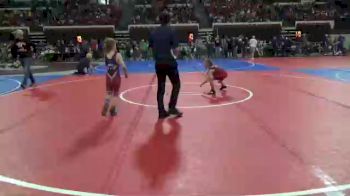 62 lbs Cons. Round 3 - Journey Eberle, Thermopolis Wrestling Club vs Lakaia Bush, Lockwood Wrestling Club