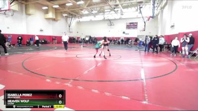 145 lbs Cons. Round 5 - Heaven Wolf, Cajon vs Isabella Perez, Palm Desert