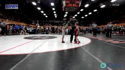 43 lbs Rr Rnd 1 - Elijah Mannis, Carl Albert vs Baylor Myers, Bridge Creek Youth Wrestling