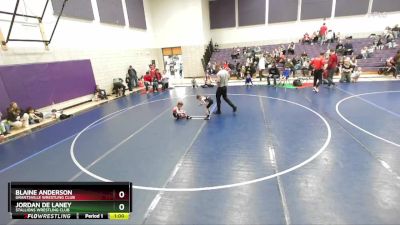 43 lbs Quarterfinal - Jordan De Laney, Stallions Wrestling Club vs Blaine Anderson, Grantsville Wrestling Club