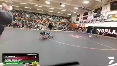 62 lbs Cons. Round 4 - Carter Gernhart, Powell Wrestling Club vs Tate Owen, Riverton USA Wrestling