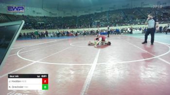 160 lbs Consi Of 32 #2 - Jacob Hadden, Redskins Wrestling Club vs Kaidon Drechsler, Tahlequah Middle School