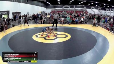 70 lbs Placement Matches (8 Team) - Jacob Morrow, Legacy National vs Landon Edwards, Team Missouri