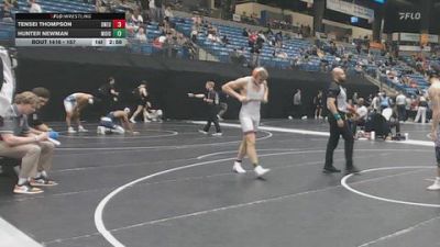 157 lbs Champ. Round 3 - Hunter Newman, Morningside (Iowa) vs Tensei Thompson, Doane University