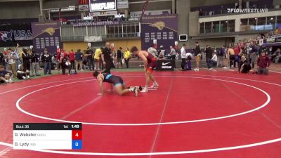 86 kg Quarterfinal - Owen Webster, Gopher Wrestling Club - RTC vs Dylan Lydy, Indiana RTC