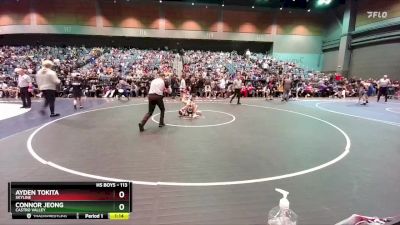 113 lbs Semifinal - Ayden Tokita, Skyline vs Connor Jeong, Castro Valley