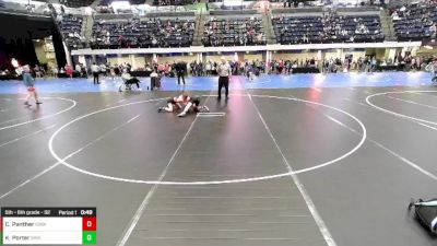 5th - 6th grade - 92 Champ. Round 1 - Knox Porter, Sebolt Wrestling Academy vs Cole Panther, Iowa