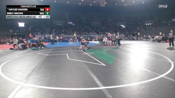 6A/5A Girls 105 Champ. Round 1 - Emily Brown, Woodburn Girls vs Kaylee Hadden, Thurston Girls