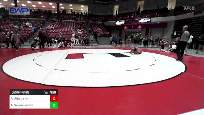 135 lbs Quarterfinal - Addi Adams, McLoud vs Alexi Valencia, Perry Girls Wrestling Club