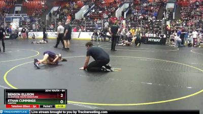 64 lbs Cons. Round 4 - Benson Ellison, Gladstone Youth Wrestling vs Ethan Cummings, Lawton