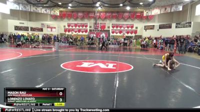 85 lbs Champ. Round 1 - Mason Rau, New Prague Wrestling vs Lorenzo Lovato, Summit Wrestling Academy