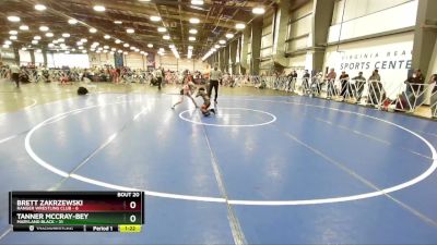 76 lbs Rd# 8- 12:30pm Saturday Final Pool - Tanner McCray-Bey, Maryland BLACK vs Brett Zakrzewski, Ranger Wrestling Club