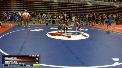 55 lbs Round 2 - Olivia Kinny, Glenrock Wrestling Club vs Eden Young, Natrona Colts Wrestling Club