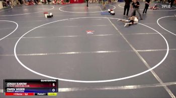 87 lbs Quarterfinal - Jonah Karow, MN Elite Wrestling Club vs Owen Wiger, Pursuit Wrestling