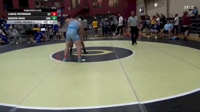 285 lbs Cons. Round 4 - Mason Nate, Lander vs Lance Peterson, The Citadel
