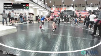 126 lbs Final - Zoe Parish, Wagoner Takedown Club vs Cara Prock, Warner Eagles Youth Wrestling