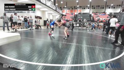 126 lbs Final - Zoe Parish, Wagoner Takedown Club vs Cara Prock, Warner Eagles Youth Wrestling
