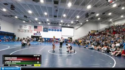 127 lbs Champ. Round 1 - Aidan Hicks, Clear Creek Middle School vs Lance Johnson, CY Middle School