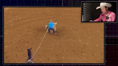 Tyson Durfey Breaks Down Ty Harris Roping A Calf Off To The Left