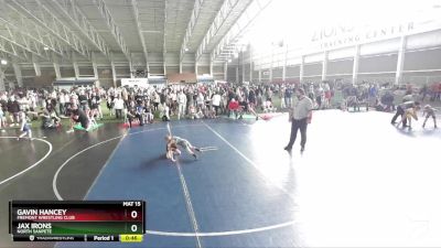 50 lbs Quarterfinal - Gavin Hancey, Fremont Wrestling Club vs Jax Irons, North Sanpete