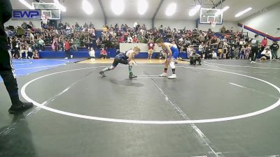 90 lbs Semifinal - Ryker Wittman, Glenpool Warriors vs Sam Satterfield, Tulsa Blue T Panthers