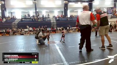 35 lbs Finals (8 Team) - Levi Enriquez, Takedown Elite vs Kohen Morris, Backyard Brawlers Red