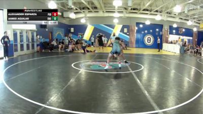 138 lbs Round 2 (8 Team) - James Aguilar, Eagles WC vs Alexander Esparza, Panhandle Gator Dogs