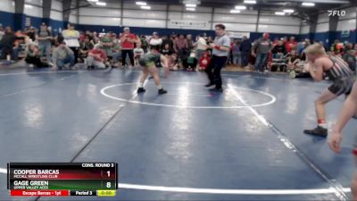 85 lbs Cons. Round 3 - Dylan Dickerson, Small Town Wrestling vs Logan Krenz, Hawk Wrestling Club