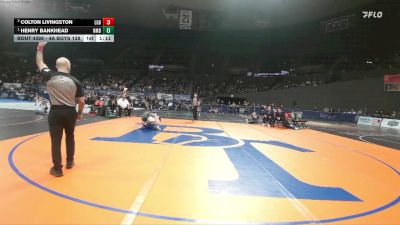 4A Boys 138 lbs 1st Place Match - Henry Bankhead, North Marion Boys vs Colton Livingston, La Grande Boys