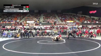 144 lbs 1st Place Match - Johnny Leck, Rose Hill vs Cruz Hershberger, Buhler Hs