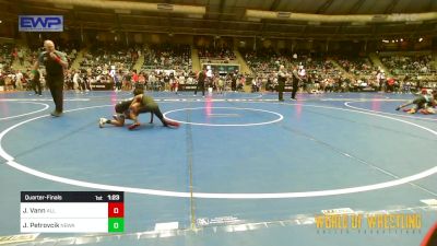 61 lbs Quarterfinal - Jalen Vann, All I See Is Gold Academy vs John Petrovcik, NBWA