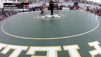 80 lbs Aubrey Kokinda, Pennsylvania Blue vs Mackenzie Amidon, California Blue