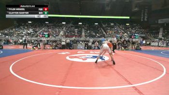 3A-144 lbs Cons. Round 3 - Clayton Sawyer, Mountain View vs Tyler Wenzel, Powell