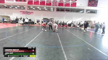 157 lbs Cons. Round 3 - Josh Sam, RIT vs Andrew Brevot, Rensselaer Polytechnic Institute