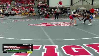 141 lbs Quarterfinal - Toryion Stallings, NEO vs Braeden Moore, University Of Central Missouri