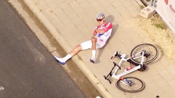 Mathieu Van Der Poel Crashes At Tour of Flanders