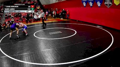 172 lbs Cons. Round 2 - Cage Senchur, Laurel Highlands Hs vs Gabe Laero, Plum Hs