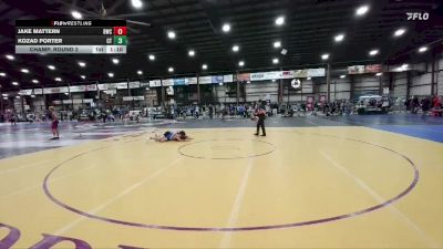 150 lbs Champ. Round 2 - Kozad Porter, CWC Thunder vs Jake Mattern, Bison Wrestling Club