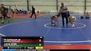 92 lbs Round 5 - Ty Satiacum Jr, Agression Legionaries vs Catoe Byrd, NCWAY National Team