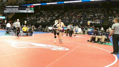 132 Class 4 lbs Quarterfinal - Carson Owens, Seckman vs Hogan Benter, Hickman