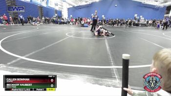 67 lbs Cons. Semi - Callen Bowman, SlyFox vs Beckham Haubert, Buck Pride