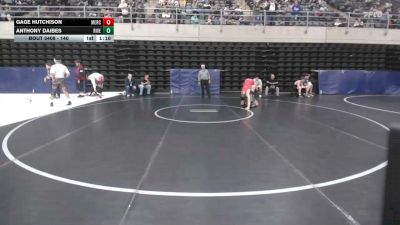 140 lbs Consi-qtrs - Gage Hutchison, Mercersburg vs Anthony Daibes, River Edge